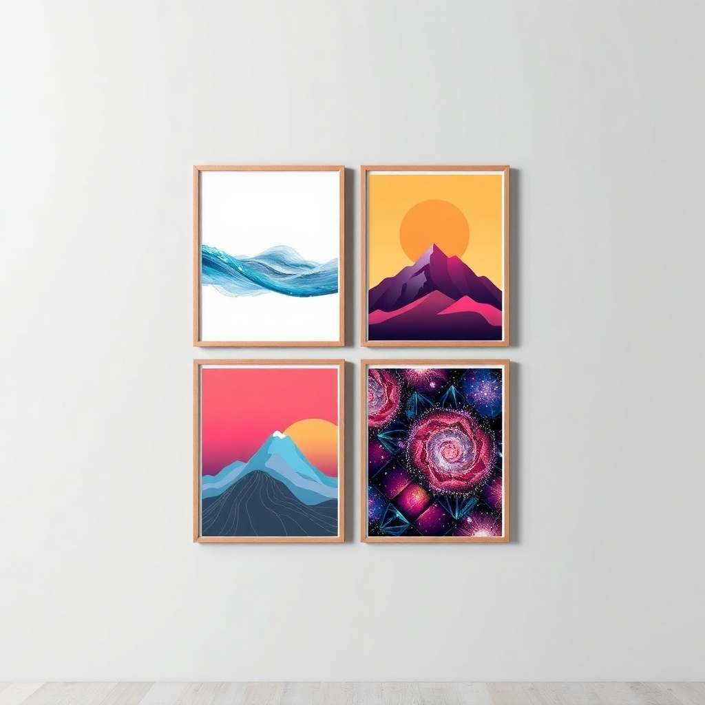 AI poster example designs